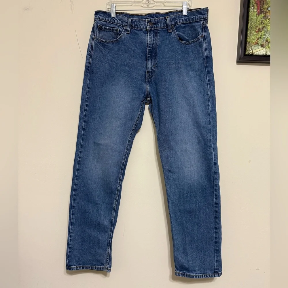 Levi's 505 Jeans Men’s Regular Fit Straight Leg Denim Blue size 38X32